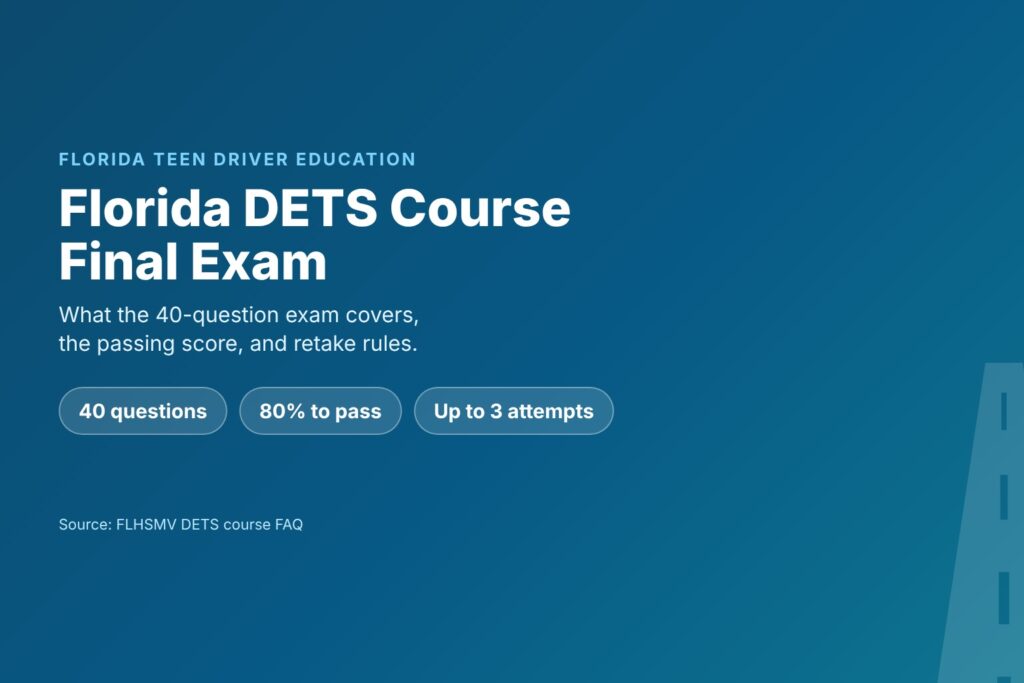 Blog Articles 9 Florida DETS course final exam: 40 questions, 80% to pass