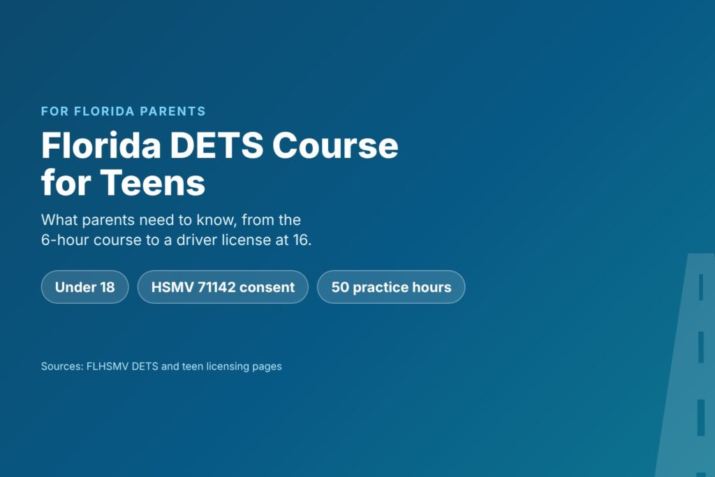 Blog Articles 8 Florida DETS course for teens: a parent guide to the learner license path