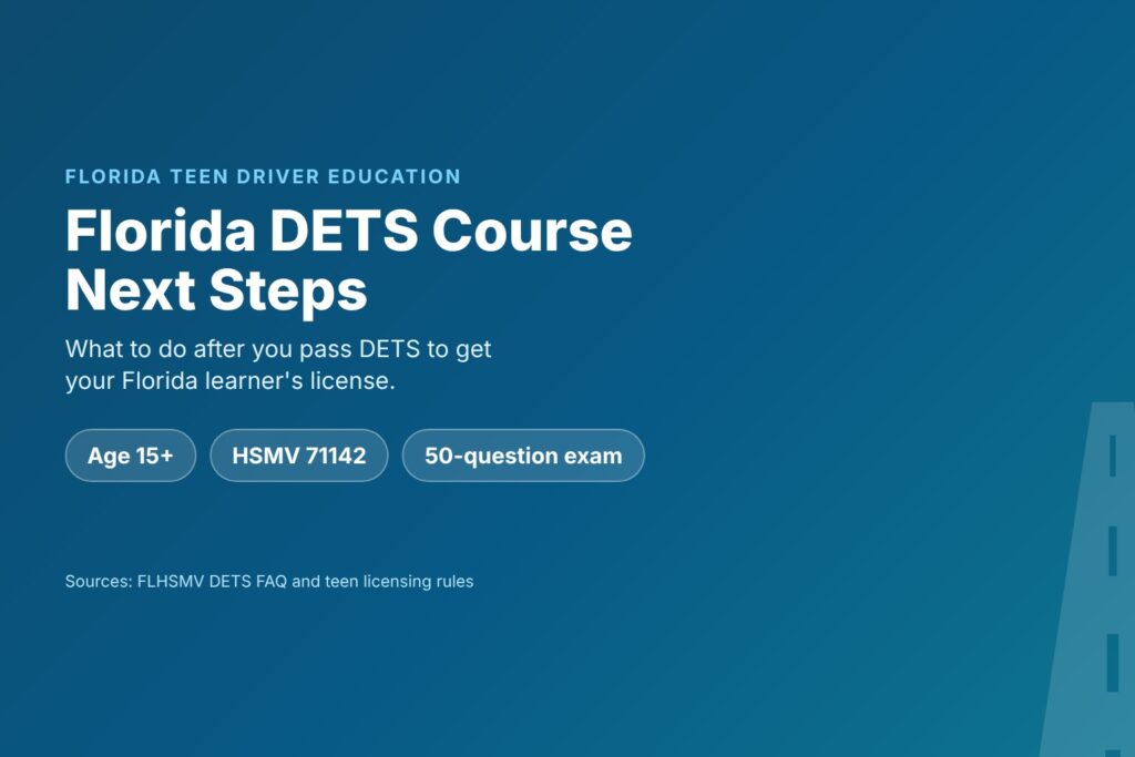 Blog Articles 6 Florida DETS course next steps: from certificate to learner license