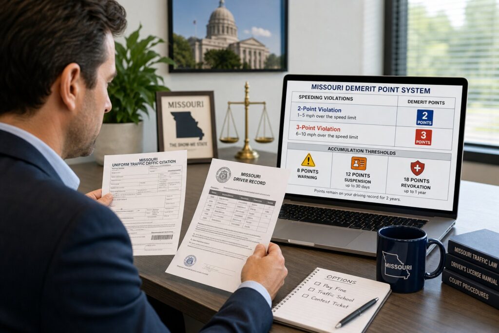Blog Articles 8 How Many Points Is a Speeding Ticket in Missouri?