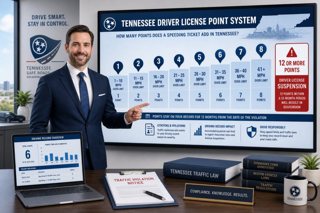 Blog Articles 2 How Many Points Is a Speeding Ticket in Tennessee?