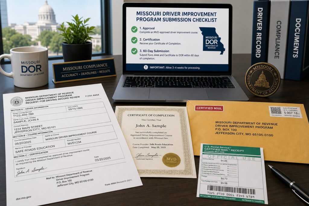 Blog Articles 5 How to Submit DOR Form 4444 to Reduce Points on Your Missouri Driving Record