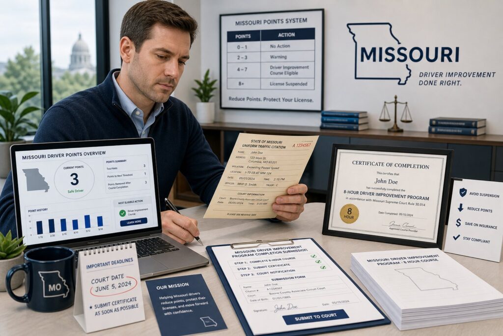 Blog Articles 4 Missouri Driver Improvement Program and Points: What It Can and Cannot Do