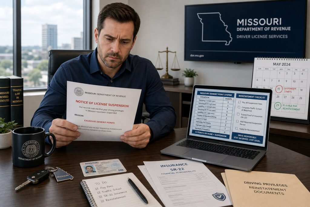 Blog Articles 7 Missouri License Suspension for Points: What Happens and How to Reinstate