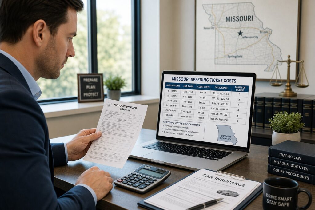 Blog Articles 5 Missouri Speeding Ticket: Costs, Points, and What to Know