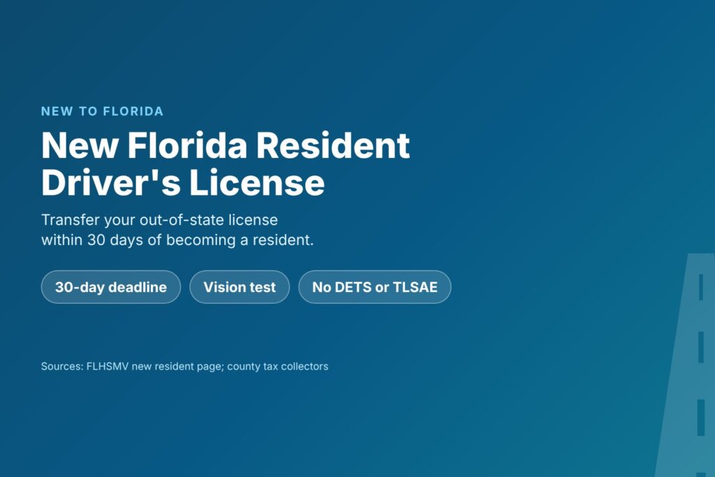 Blog Articles 3 New Florida resident driver's license: transferring an out-of-state license